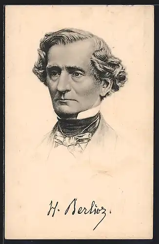 AK Porträt Komponist Hector Berlioz (1803-1869)