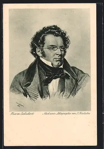 AK Portrait des Musikers Franz Schubert