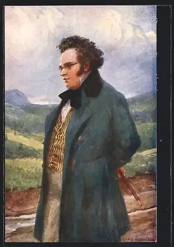 Künstler-AK Portrait von Franz Schubert