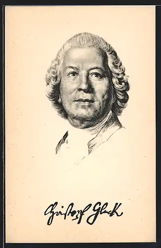 AK Portrait von Chr. W. von Gluck