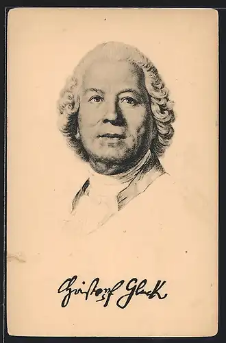 AK Portrait des Komponisten Christoph Willibald Gluck