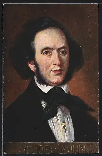 AK Mendelssohn, Portrait, Gemälde