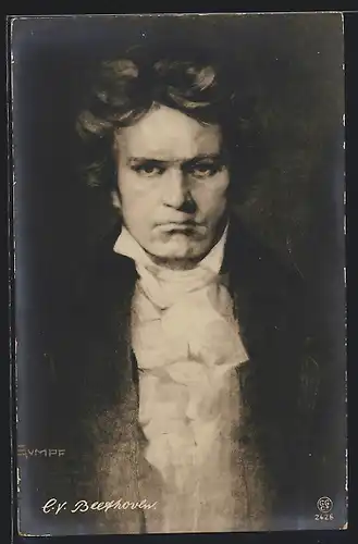 Künstler-AK Komponist L. v. Beethoven im Portrait