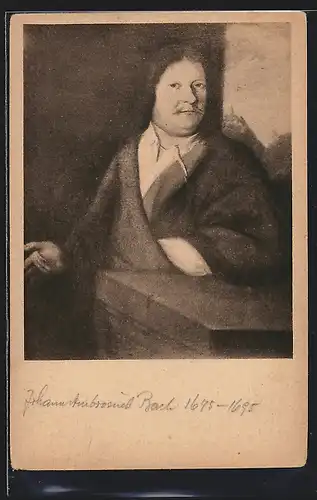 Künstler-AK Portrait von Joh. Ambrosius Bach