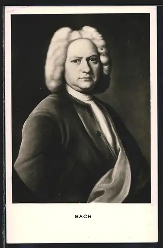Künstler-AK Komponist Johann Sebastian Bach, seitlich portraitiert
