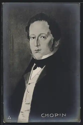 AK Portrait des Komponisten Chopin