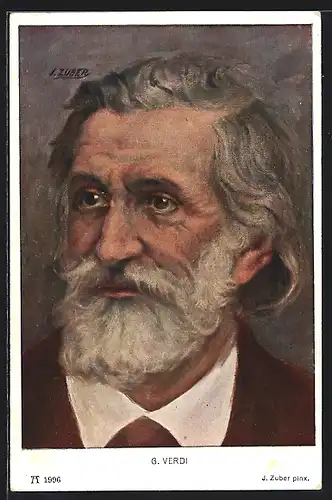 Künstler-AK Portrait vom Komponisten G. Verdi