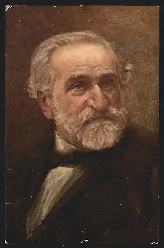 Künstler-AK Komponist Giuseppe Verdi, Portrait des gealterten Musikers