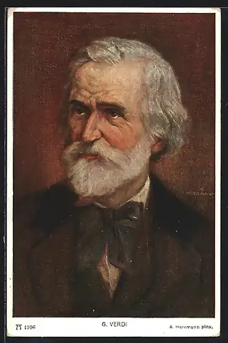 Künstler-AK Portrait Guiseppe Verdi