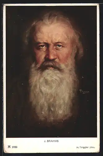 AK Altersbildnis des Komponisten Johannes Brahms