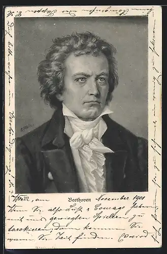 Künstler-AK Komponist L. v. Beethoven, der Musiker im Portrait