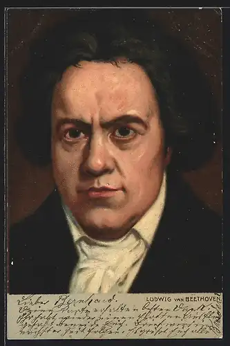 Künstler-AK Komponist Ludwig v. Beethoven, Portrait des Musikers