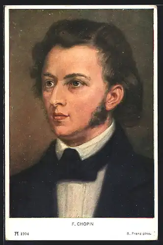 AK Portrait Komponist Frederic Chopin