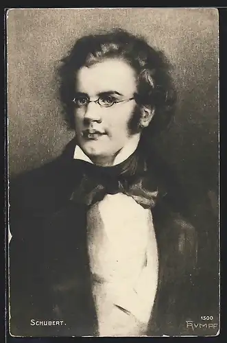 AK Portrait von Franz Schubert, Komponist