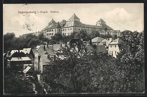 AK Augustusburg im Erzgeb., Blick auf das Schloss
