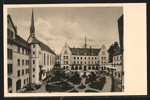 AK Untermarchtal a. D., Kloster, Exerzitienhaus mit Kirche