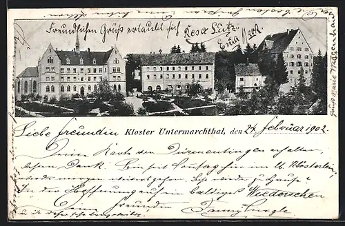 AK Kloster Untermarchtal, vor dem Kloster