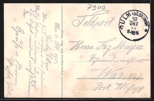 AK Ulm a. D., Teilansicht vom Fluss aus