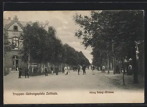 AK Zeithain, Truppen-Uebungsplatz, auf der König Georg-Strasse