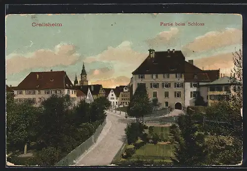 AK Crailsheim, Strassenpartie am Schloss