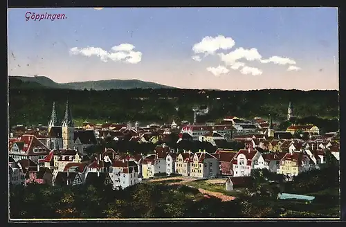 AK Göppingen, Generalansicht der Stadt