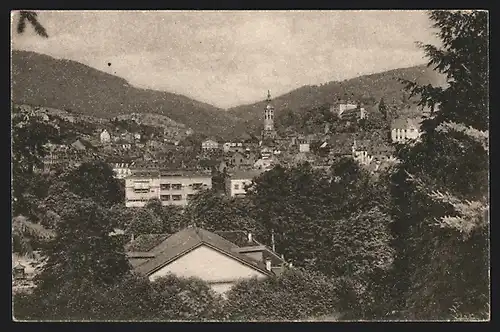 AK Baden-Baden, Gesamtansicht vom Wald aus