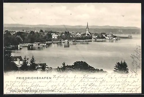 AK Friedrichshafen, Totalansicht aus der Vogelschau