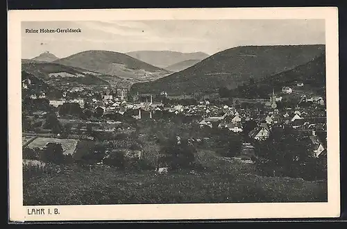 AK Lahr i. B., Gesamtansicht Richtung Ruine Hohen-Geroldseck