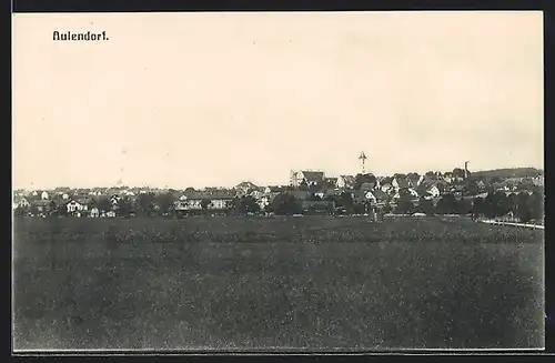 AK Aulendorf, Panoramaansicht der Ortschaft