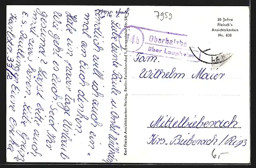 AK Oberbalzheim bei Biberach in Wttbg., Gesamtansicht