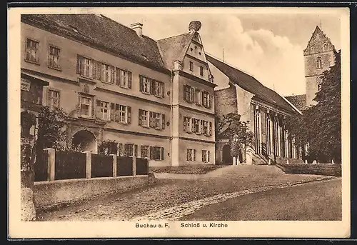 AK Buchau a. F., Schloss und Kirche