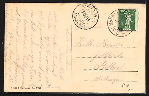 AK Aarau, Aarg. Heilstätte Barmelweid