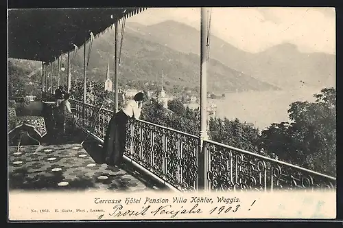 AK Weggis, Terrasse Hotel Pension Köhler