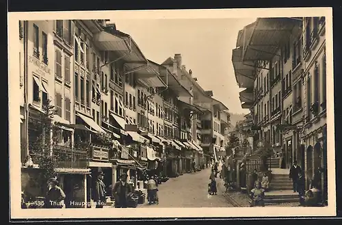 AK Thun, Hauptgasse mit Schuhwarenhandlung von E. Steiner