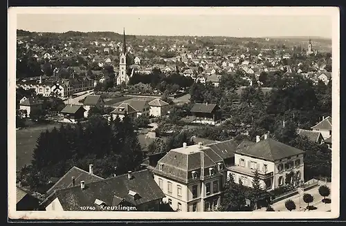 AK Kreuzlingen, Stadtansicht aus der Vogelschau