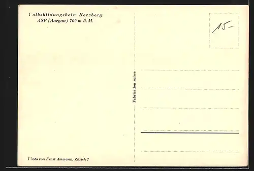 AK Asp / Aargau, Volksbildungsheim Herzberg