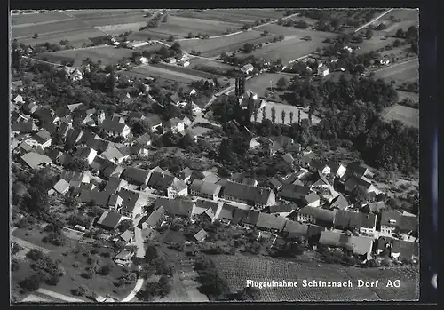 AK Schinznach Dorf, Ortsansicht vom Flugzeug aus