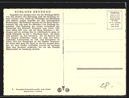 AK Brunegg, Weg zum Schloss