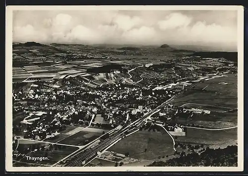 AK Thayngen, Totalansicht vom Flugzeug aus