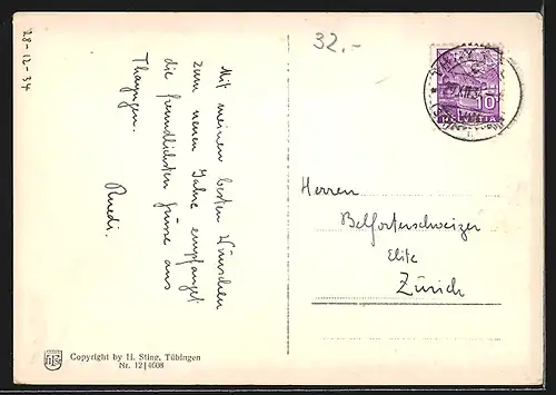 AK Thayngen, Totalansicht vom Flugzeug aus