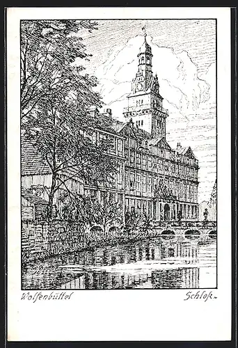 Künstler-AK Wolfenbüttel, Schloss