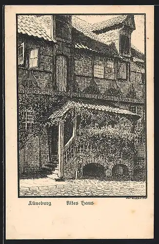 Künstler-AK Lüneburg, Altes Haus