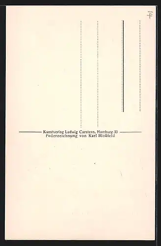 Künstler-AK K. Blossfeld: Lüneburg, Ansicht der Nicolaikirche