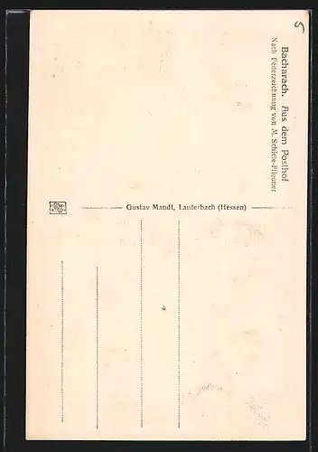 AK Bacharach, Partie aus dem Posthof