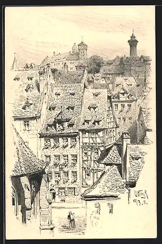 AK Nürnberg, Bürgerhäuser der Altstadt