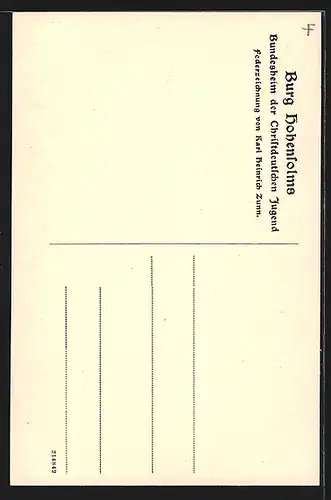 Künstler-AK Hohensolms, An der Kirche