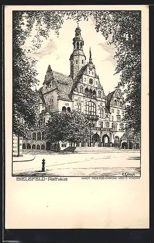 Künstler-AK Bielefeld, Rathaus