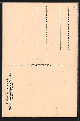 Künstler-AK Volkach a. M., Rathaus