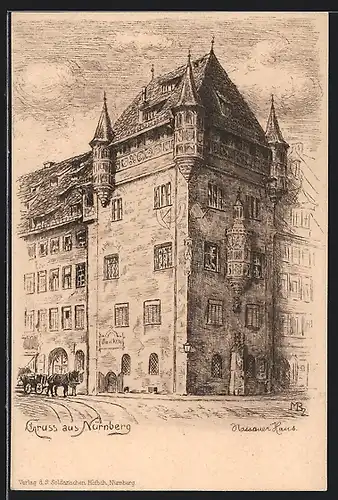 Künstler-AK Nürnberg, Nassauer Haus