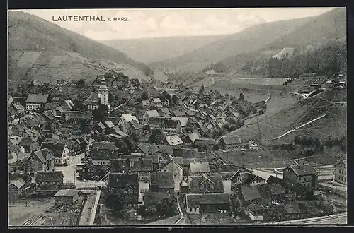 AK Lautenthal / Harz, Ortspartie im Gebirge